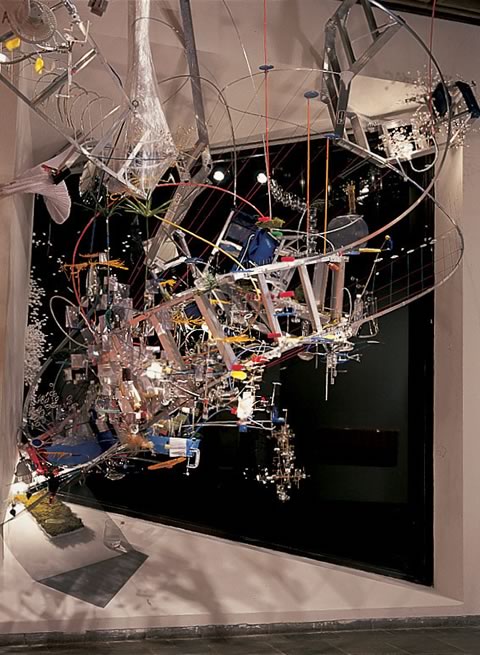 Sarah Sze sculpture: Strange Attractor Sarah Sze sculpture: Strange Attractor